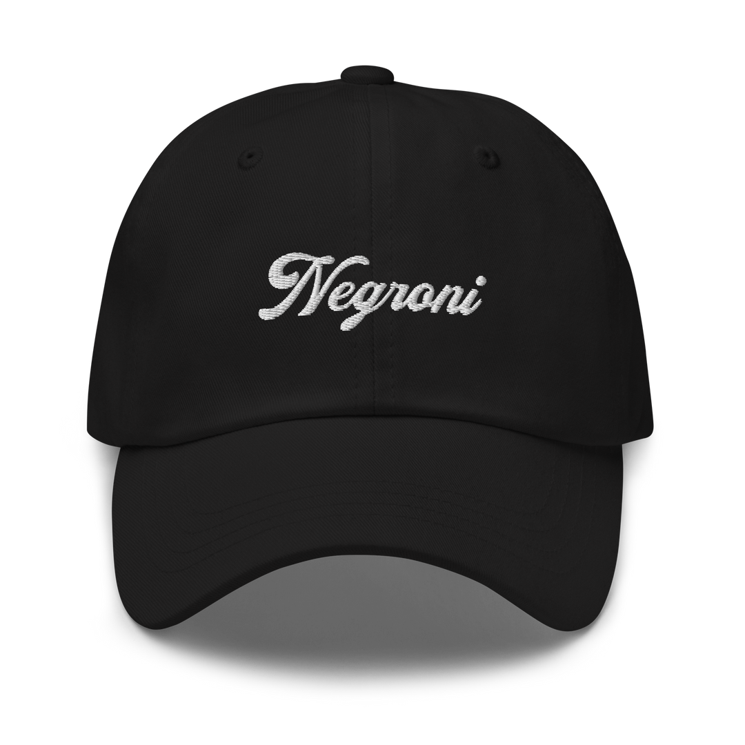 The Negroni Script Dad Hat - Black - Cocktailored