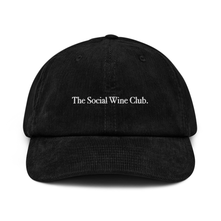 Social Wine Club Corduroy hat - Black - Cocktailored