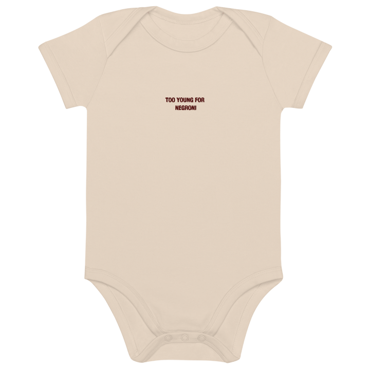 The Negroni Organic cotton baby bodysuit - Organic Natural - Cocktailored