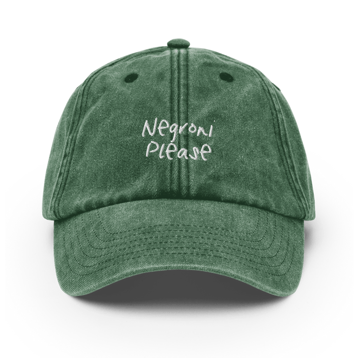 The Negroni Please Vintage Hat - Vintage Bottle Green - Cocktailored