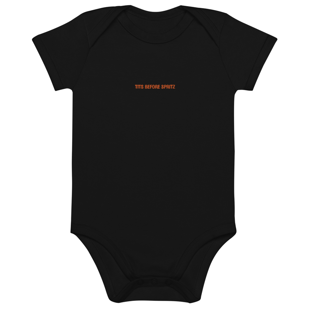 The Spritz Organic cotton baby bodysuit - Black - Cocktailored