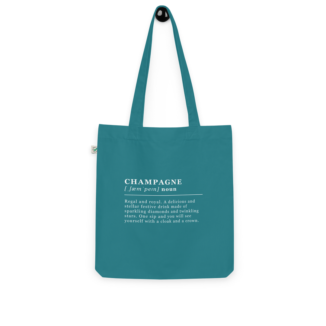The Champagne Organic tote bag - Sea Green - Cocktailored
