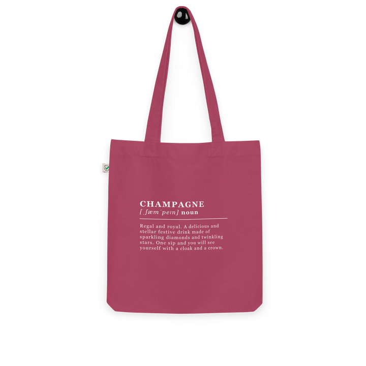 The Champagne Organic tote bag - Berry - Cocktailored