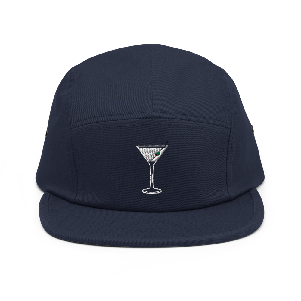 The Dry Martini Glass Hipster Hat - Navy - Cocktailored