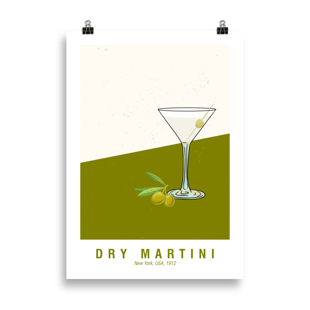 The Dry Martini Poster - 50x70 cm - Cocktailored