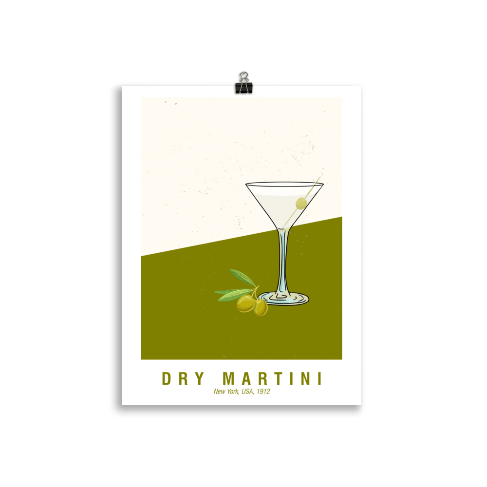 The Dry Martini Poster - 30x40 cm - Cocktailored