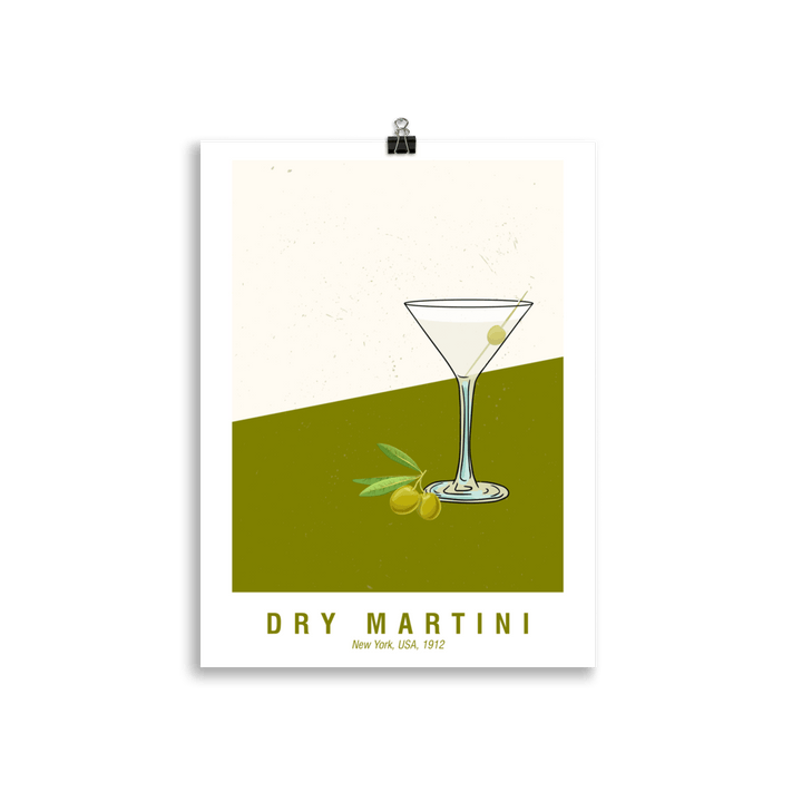 The Dry Martini Poster - 30x40 cm - Cocktailored