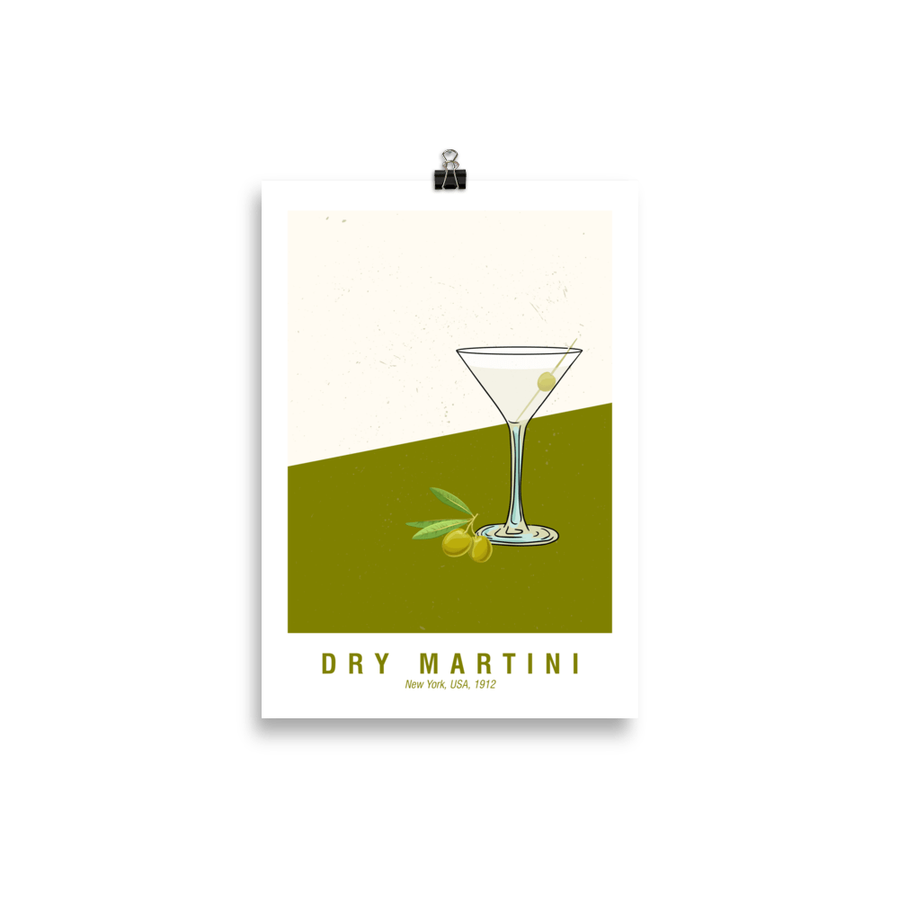 The Dry Martini Poster - 21x30 cm - Cocktailored