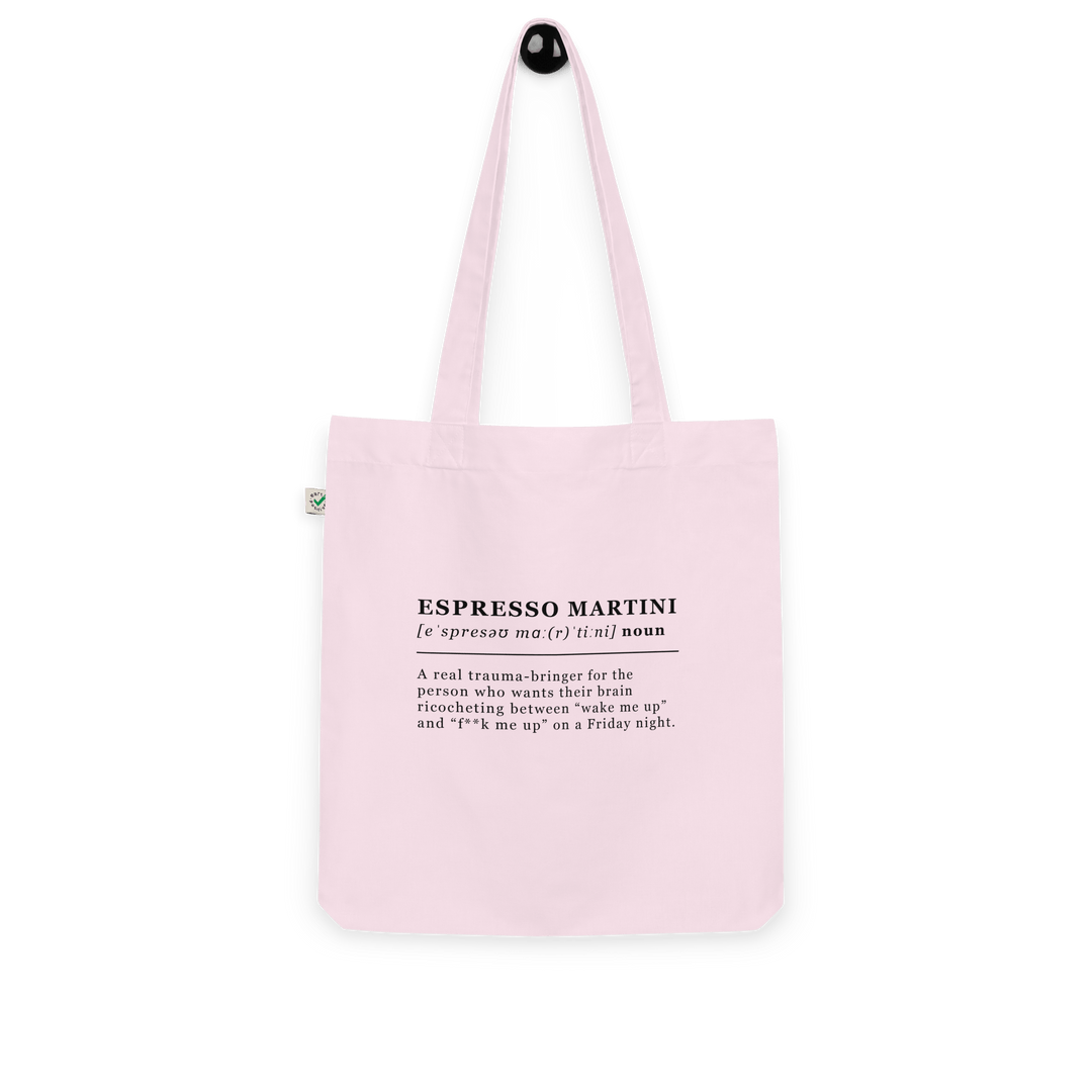 The Espresso Martini Organic tote bag - Candy Pink - Cocktailored