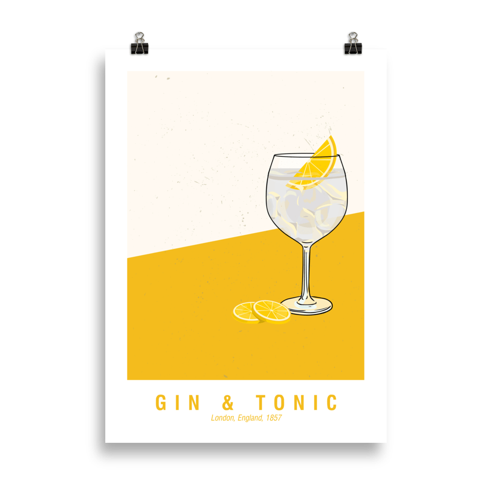 The Gin & Tonic Poster - 50x70 cm - Cocktailored