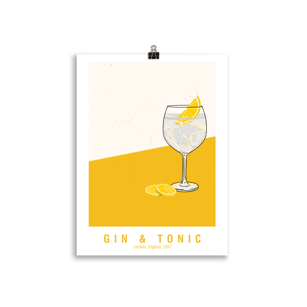 The Gin & Tonic Poster - 30x40 cm - Cocktailored