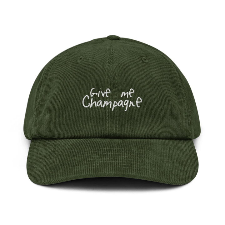 The Give Me Champagne Corduroy hat - Dark Olive - Cocktailored