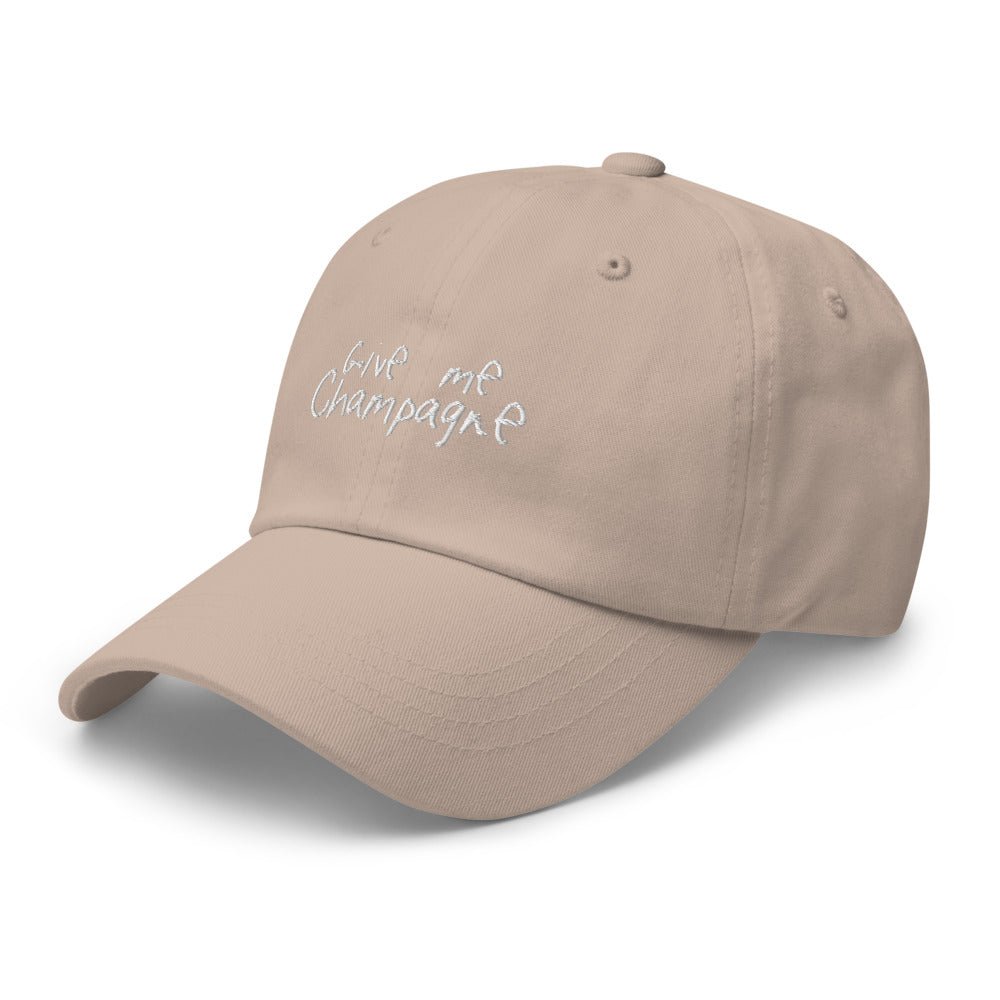 The Give Me Champagne Dad hat - Stone - Cocktailored