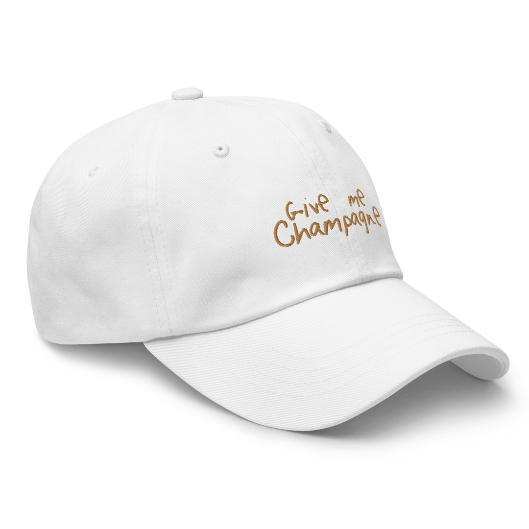 The Give Me Champagne Dad hat - White - Cocktailored