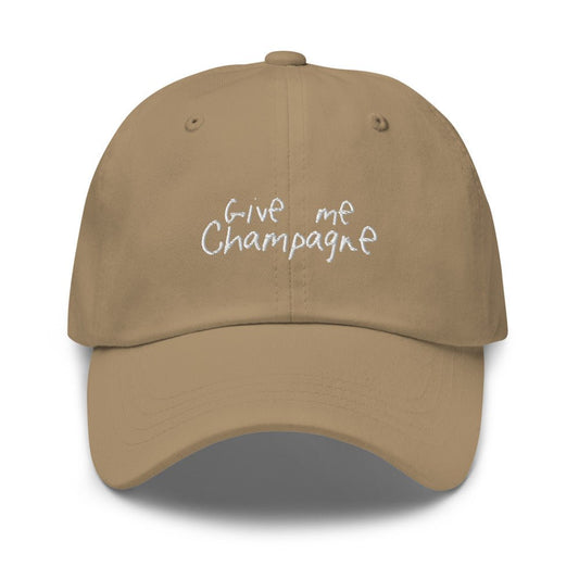 The Give Me Champagne Dad hat - Khaki - Cocktailored