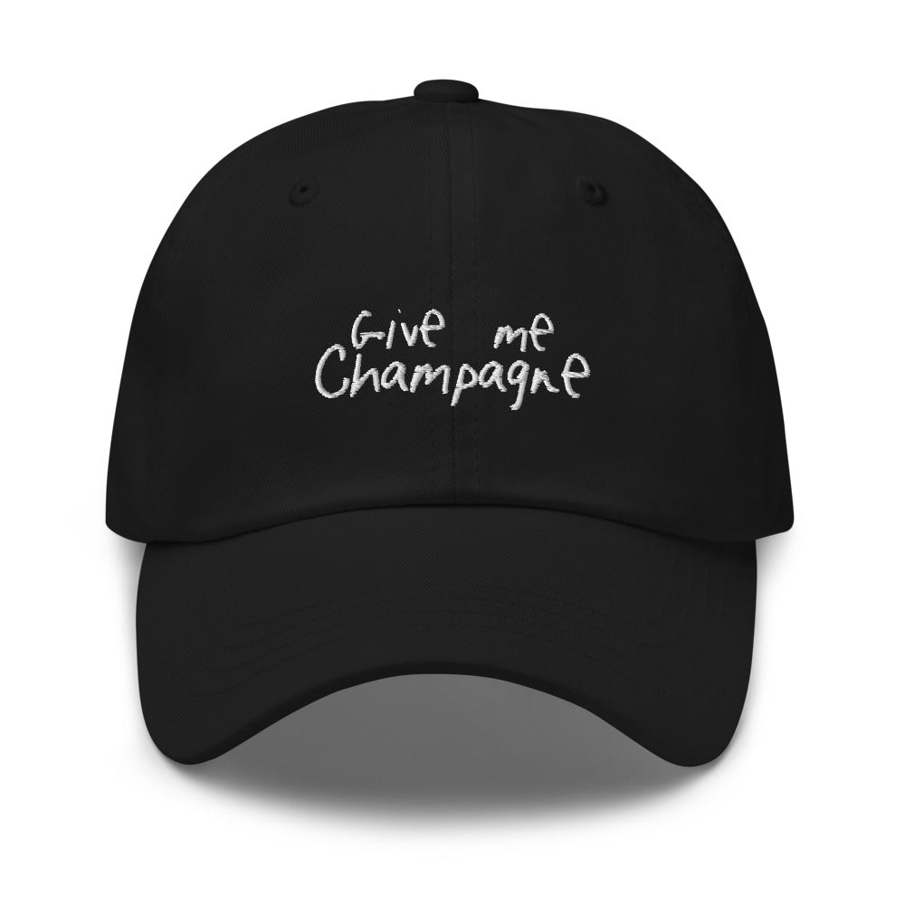 The Give Me Champagne Dad hat - Black - Cocktailored