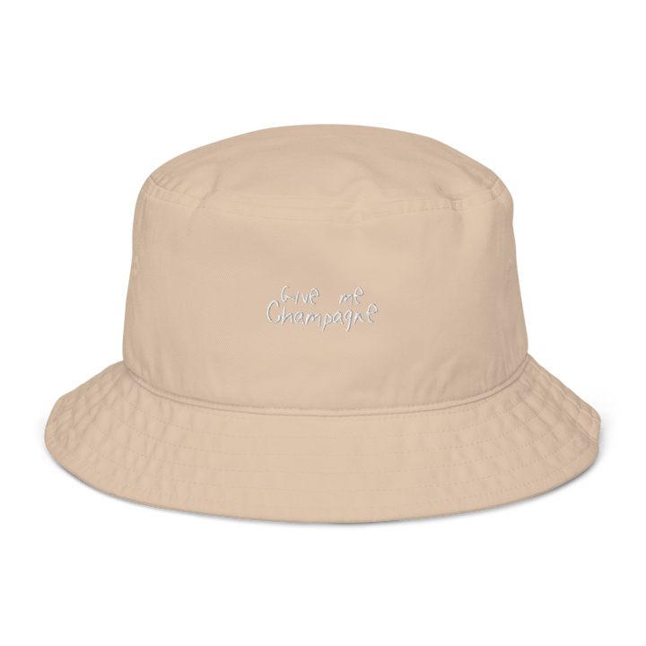 The Give me Champagne Organic bucket hat - Stone - Cocktailored