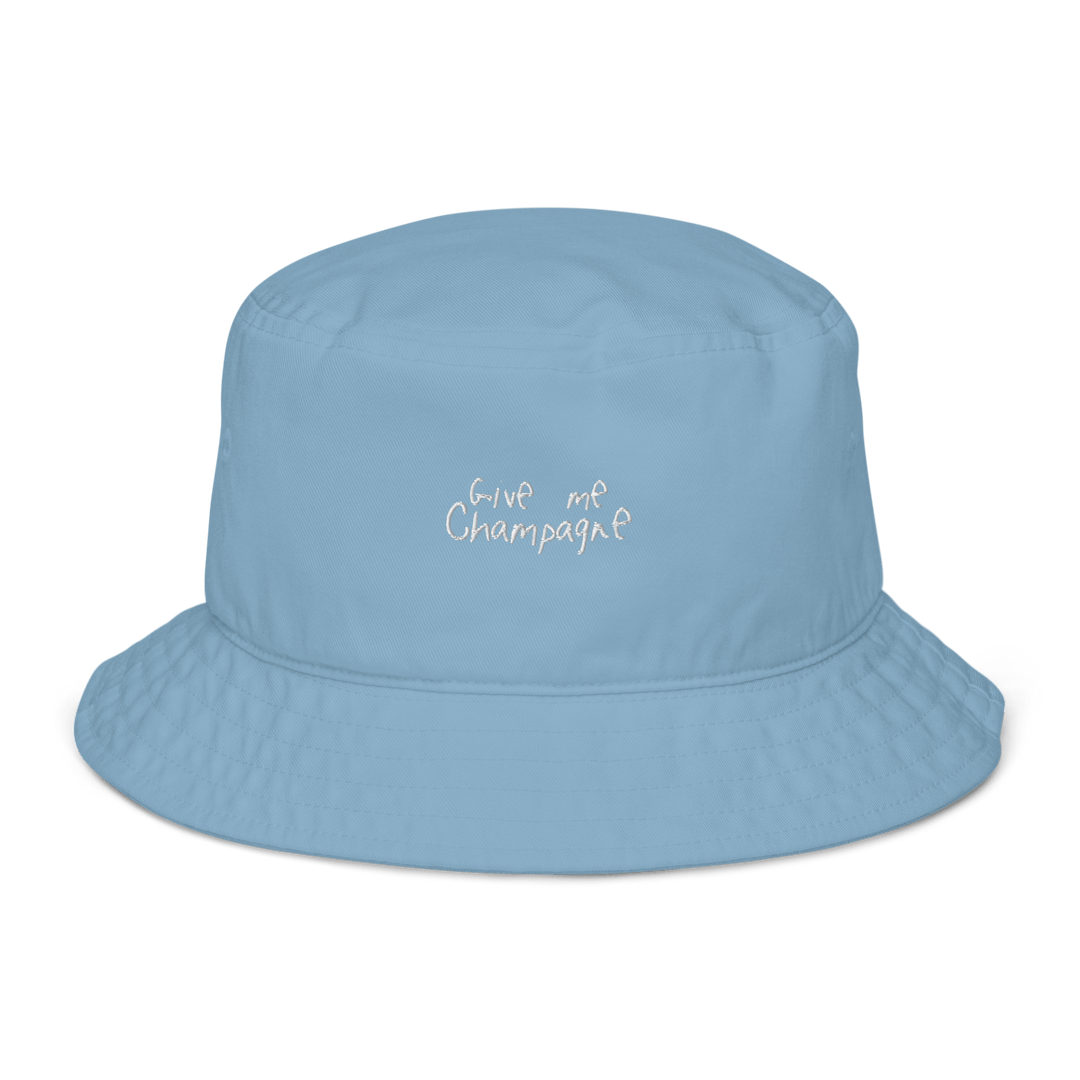 The Give me Champagne Organic bucket hat - Slate Blue - Cocktailored