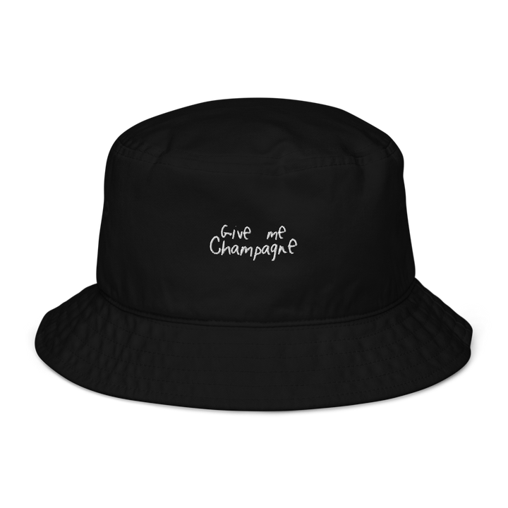 The Give me Champagne Organic bucket hat - Black - Cocktailored