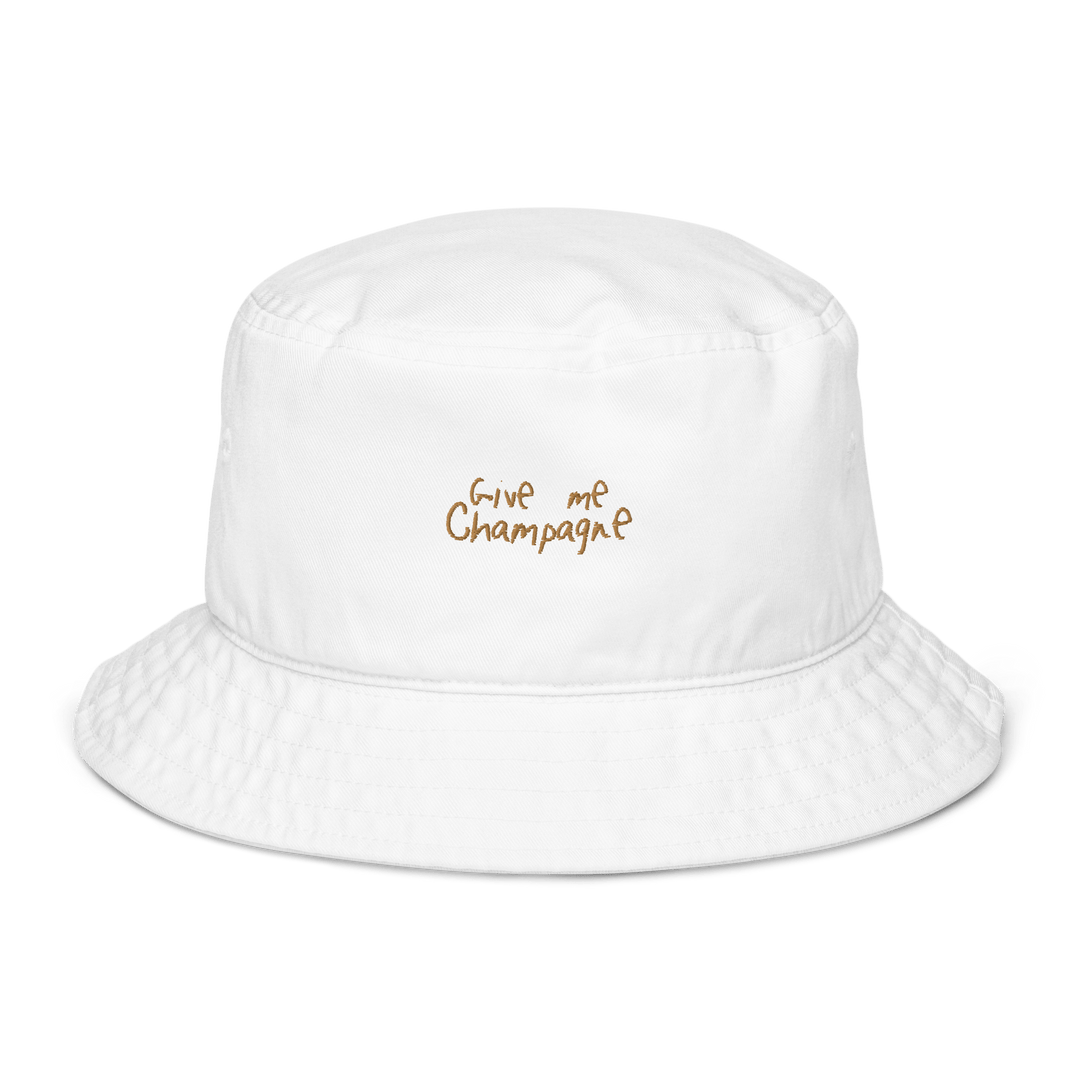 The Give me Champagne Organic bucket hat - Bio White - Cocktailored