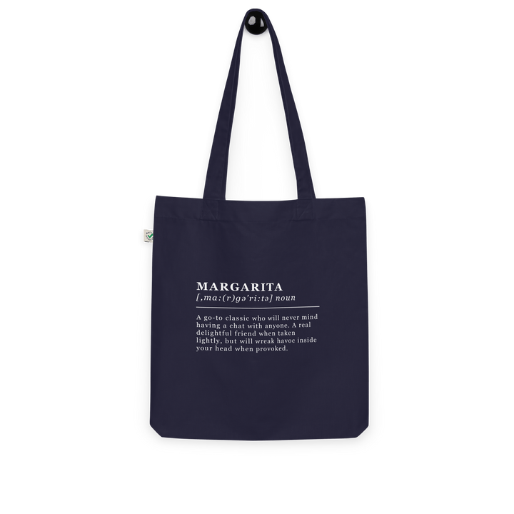 The Margarita Organic tote bag - Navy - Cocktailored