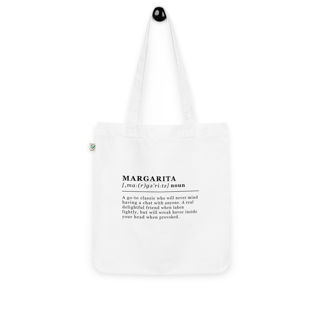 The Margarita Organic tote bag - White - Cocktailored