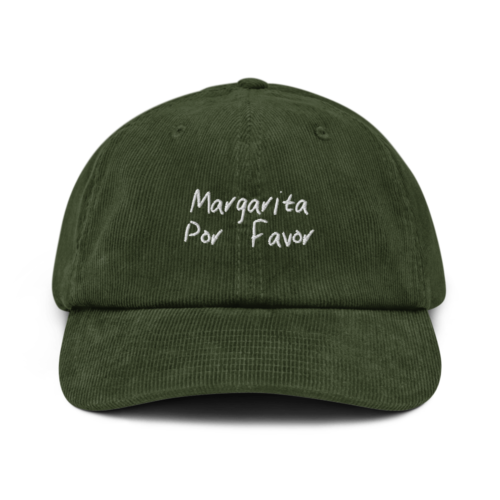 The Margarita Por Favor Corduroy hat - Dark Olive - Cocktailored
