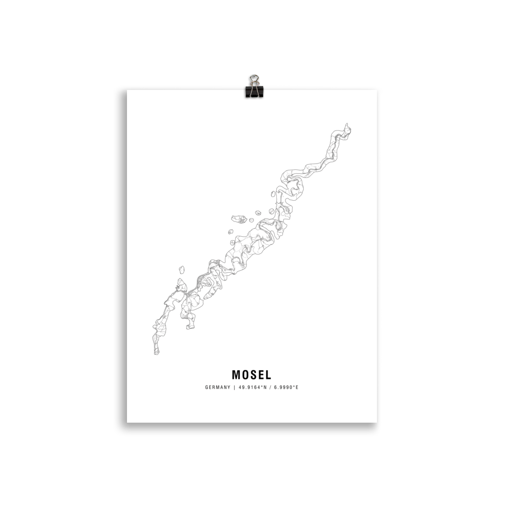 The Mosel Wine Map Poster - 30x40 cm - Cocktailored