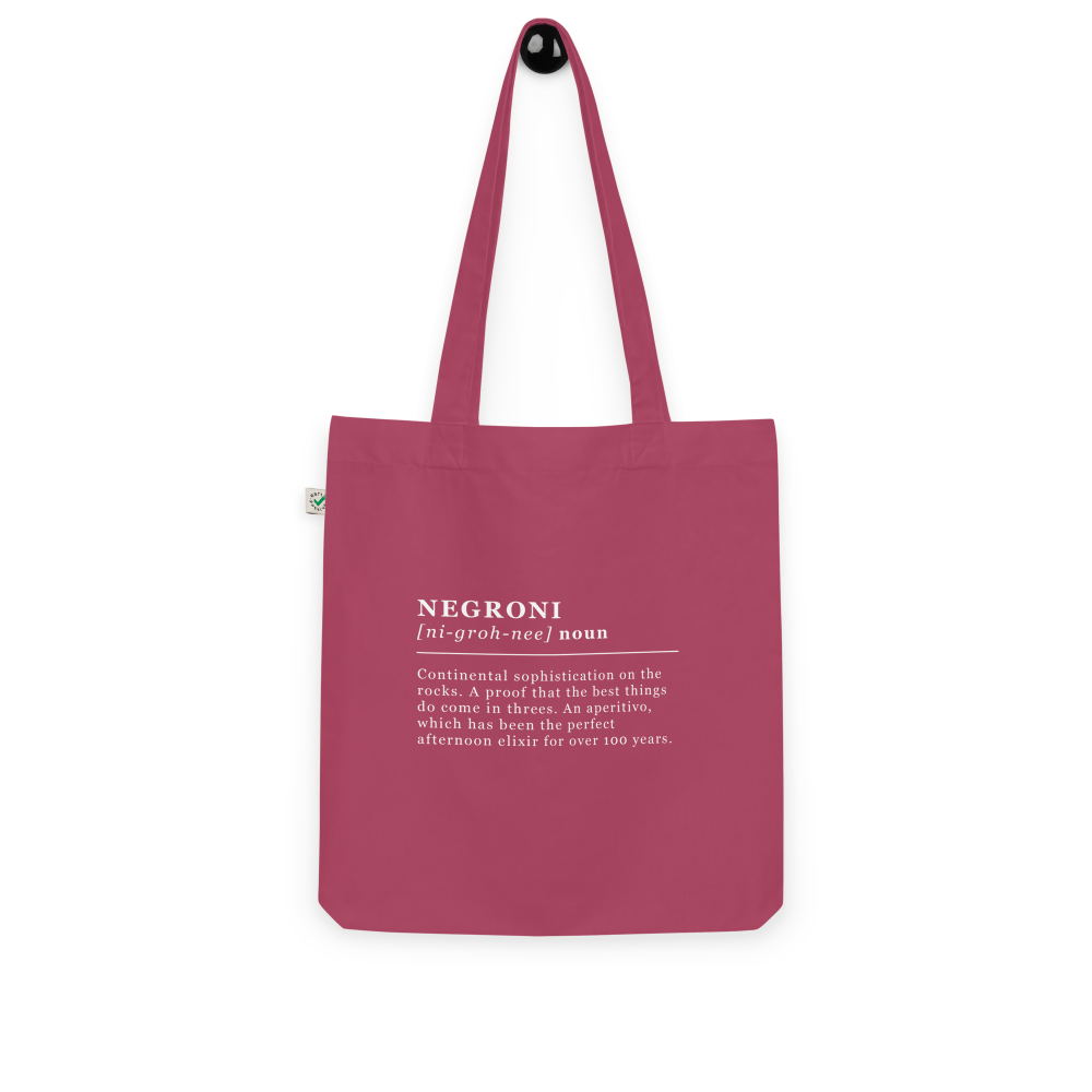 The Negroni Organic tote bag - Berry - Cocktailored