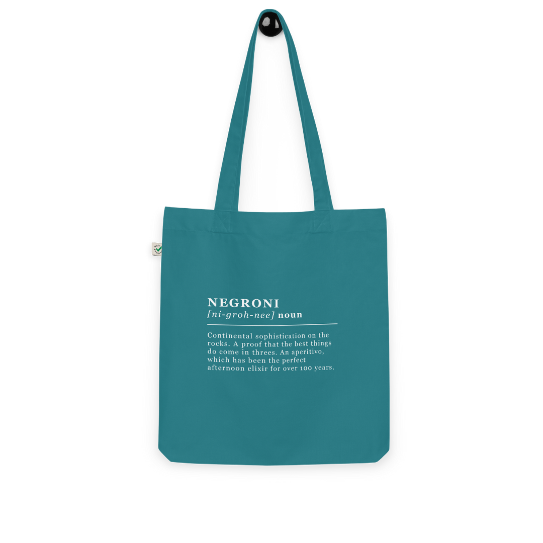 The Negroni Organic tote bag - Sea Green - Cocktailored