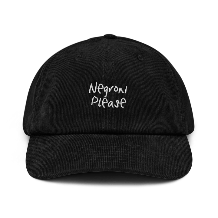 The Negroni Please Corduroy hat - Black - Cocktailored
