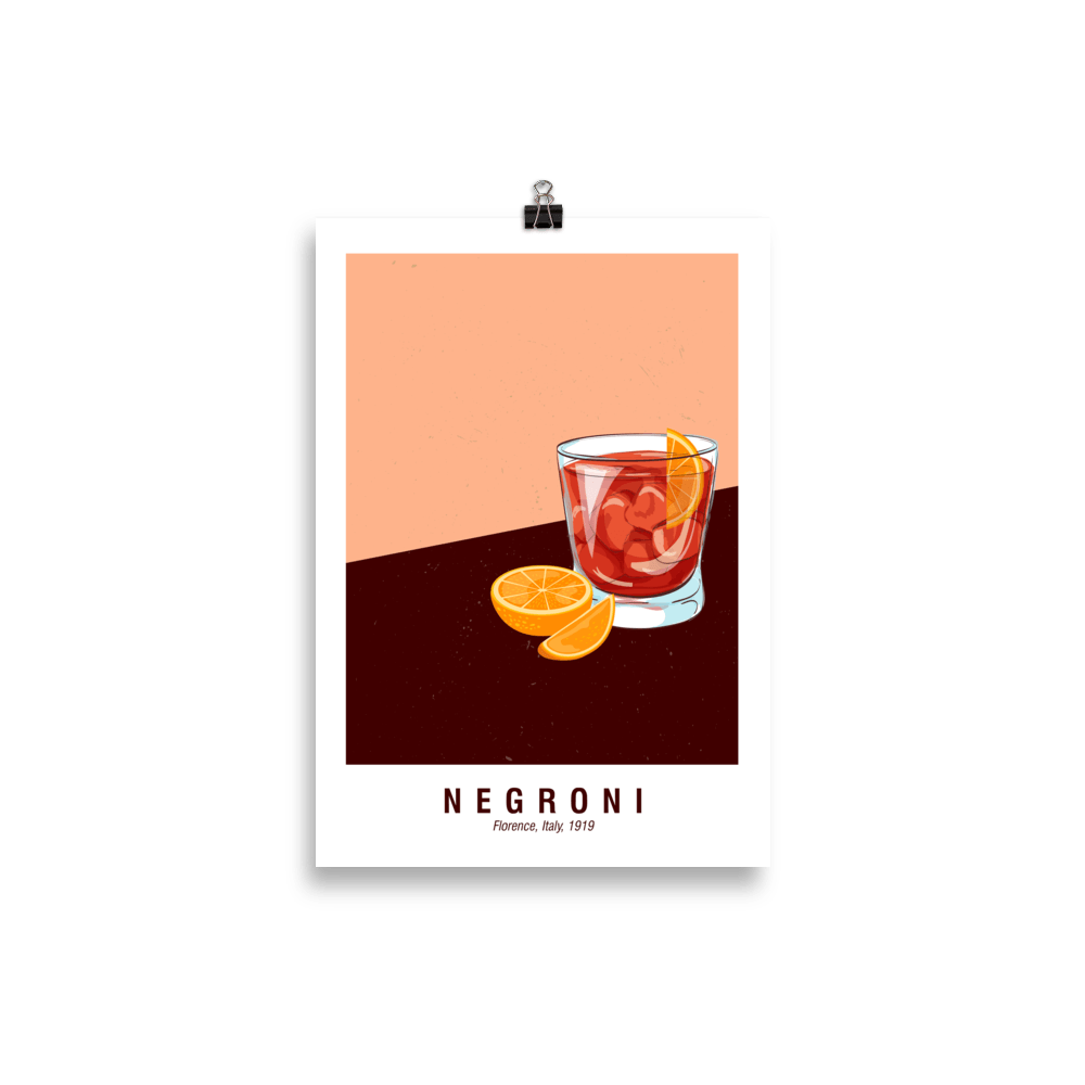 The Negroni Poster - 21x30 cm - Cocktailored