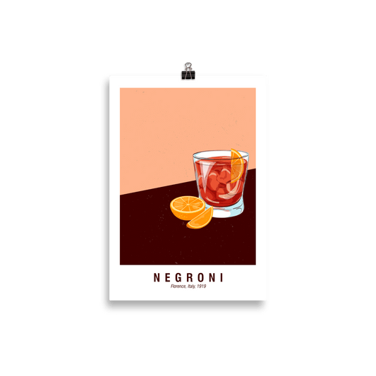 The Negroni Poster - 21x30 cm - Cocktailored