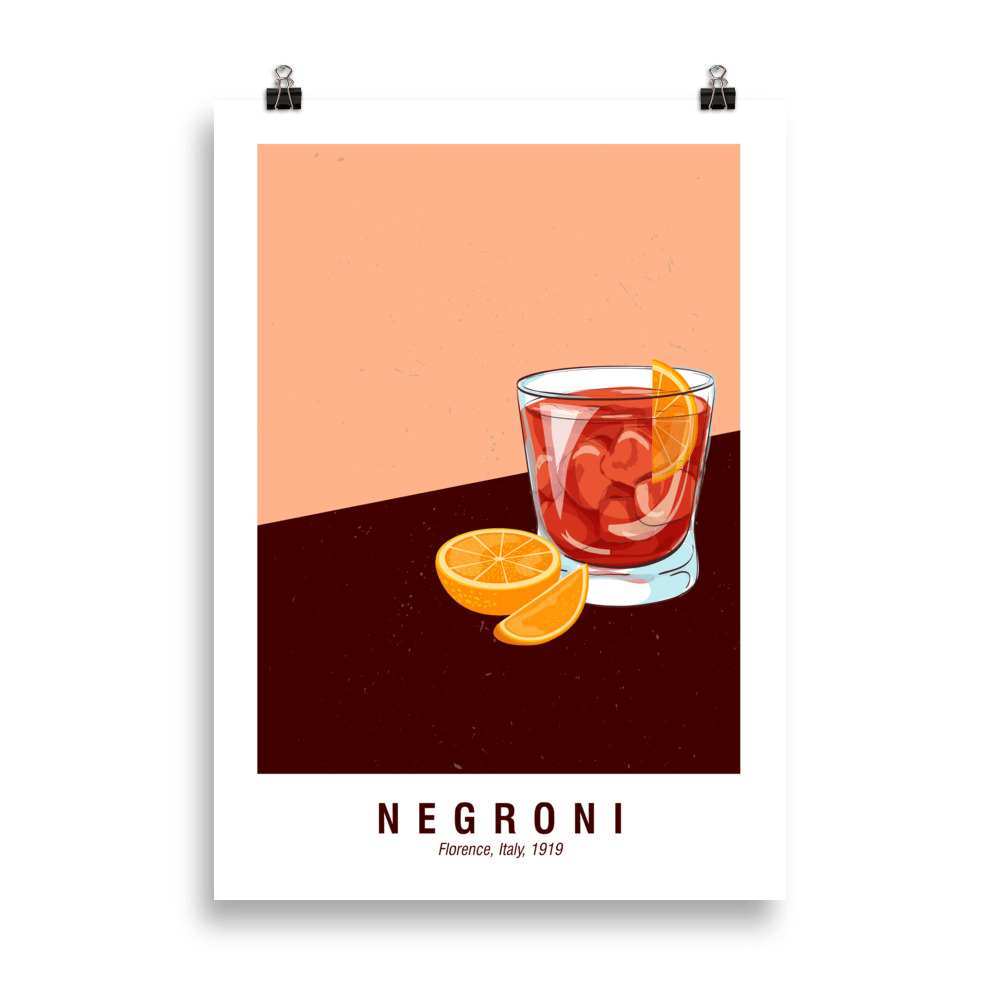 The Negroni Poster - 50x70 cm - Cocktailored