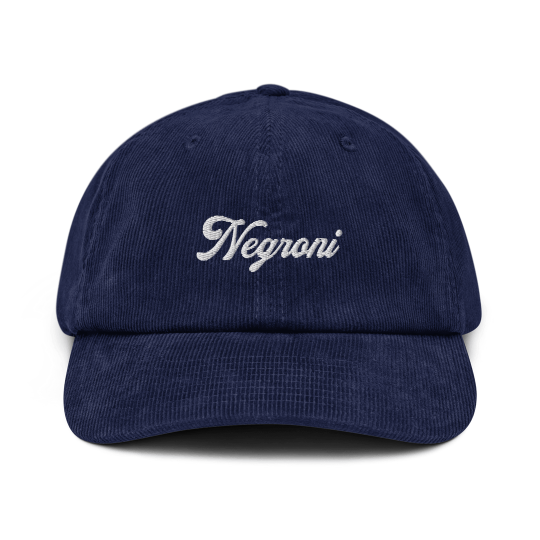 The Negroni Script Corduroy hat - Oxford Navy - Cocktailored