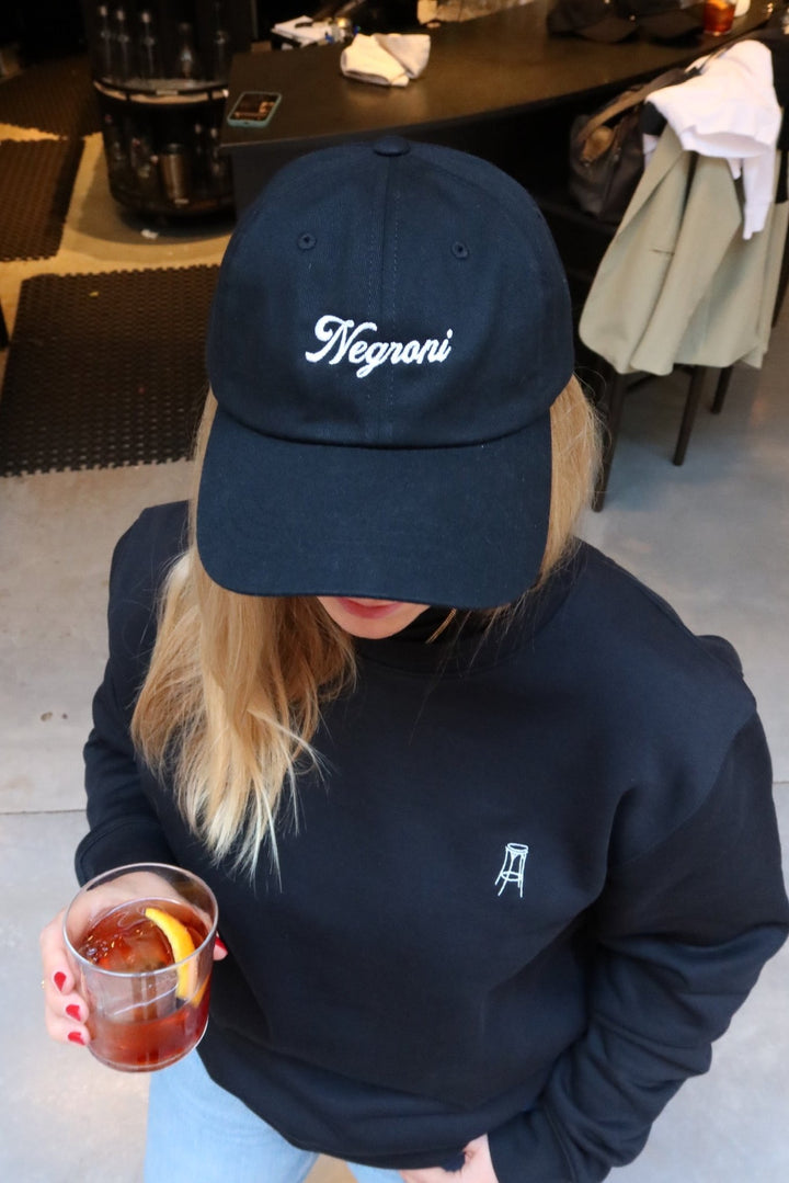 The Negroni Script Dad Hat - White - Cocktailored