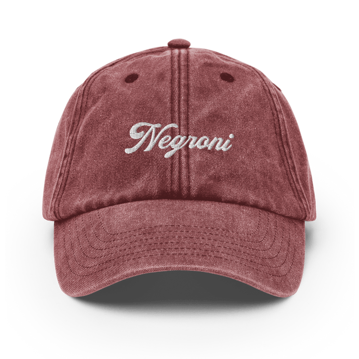 The Negroni Script Vintage Hat - Vintage Red - Cocktailored