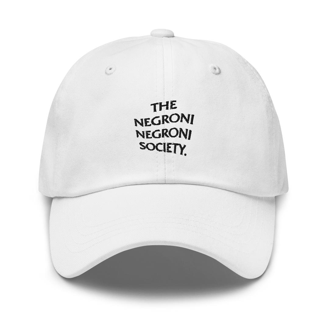 The Negroni Society Dad hat "THE LOGO" - White - Cocktailored