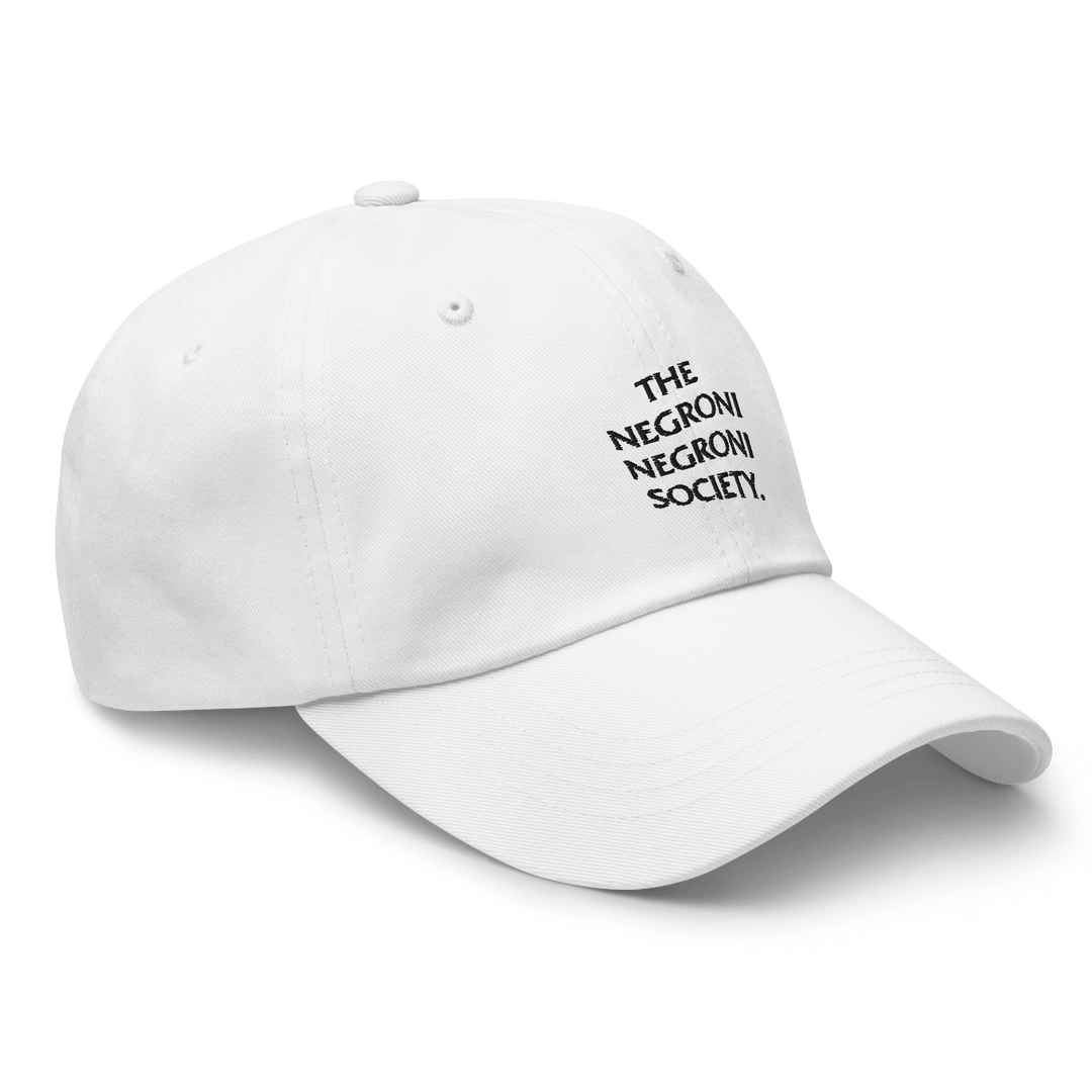 The Negroni Society Dad hat "THE LOGO" - White - Cocktailored