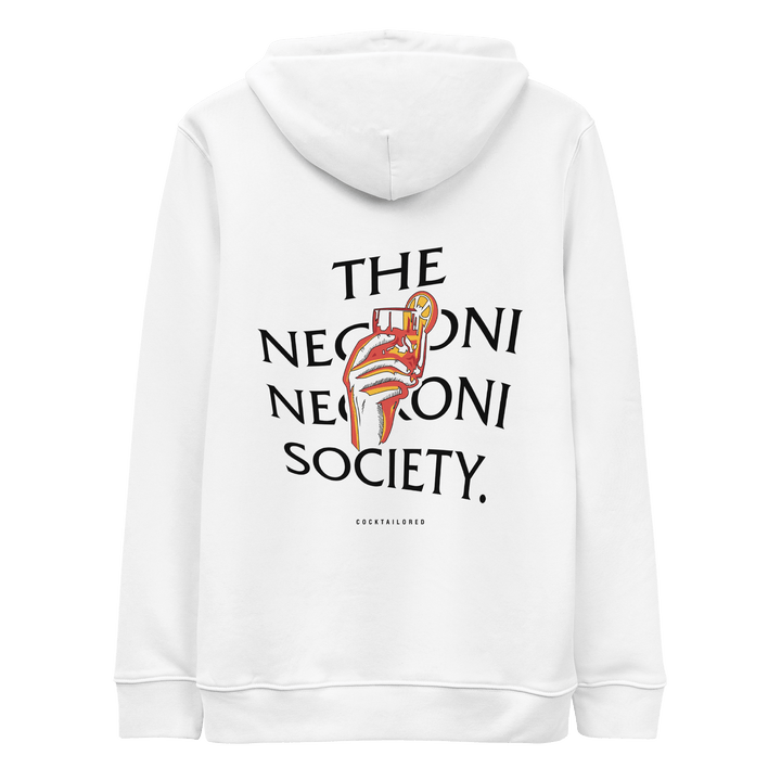 The Negroni Society eco hoodie - Winter Sale - White - Cocktailored