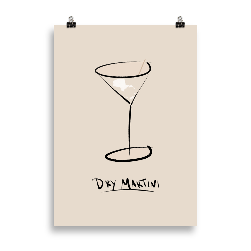 The Painted Dry Martini Poster - 50x70 cm - Cocktailored