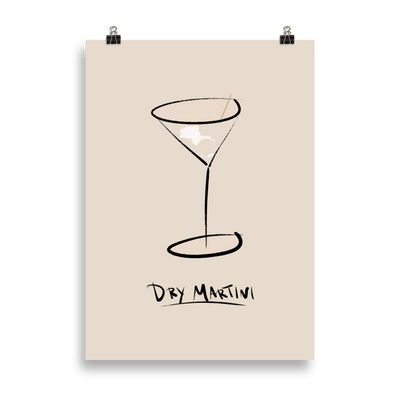 The Painted Dry Martini Poster - 50x70 cm - - Cocktailored
