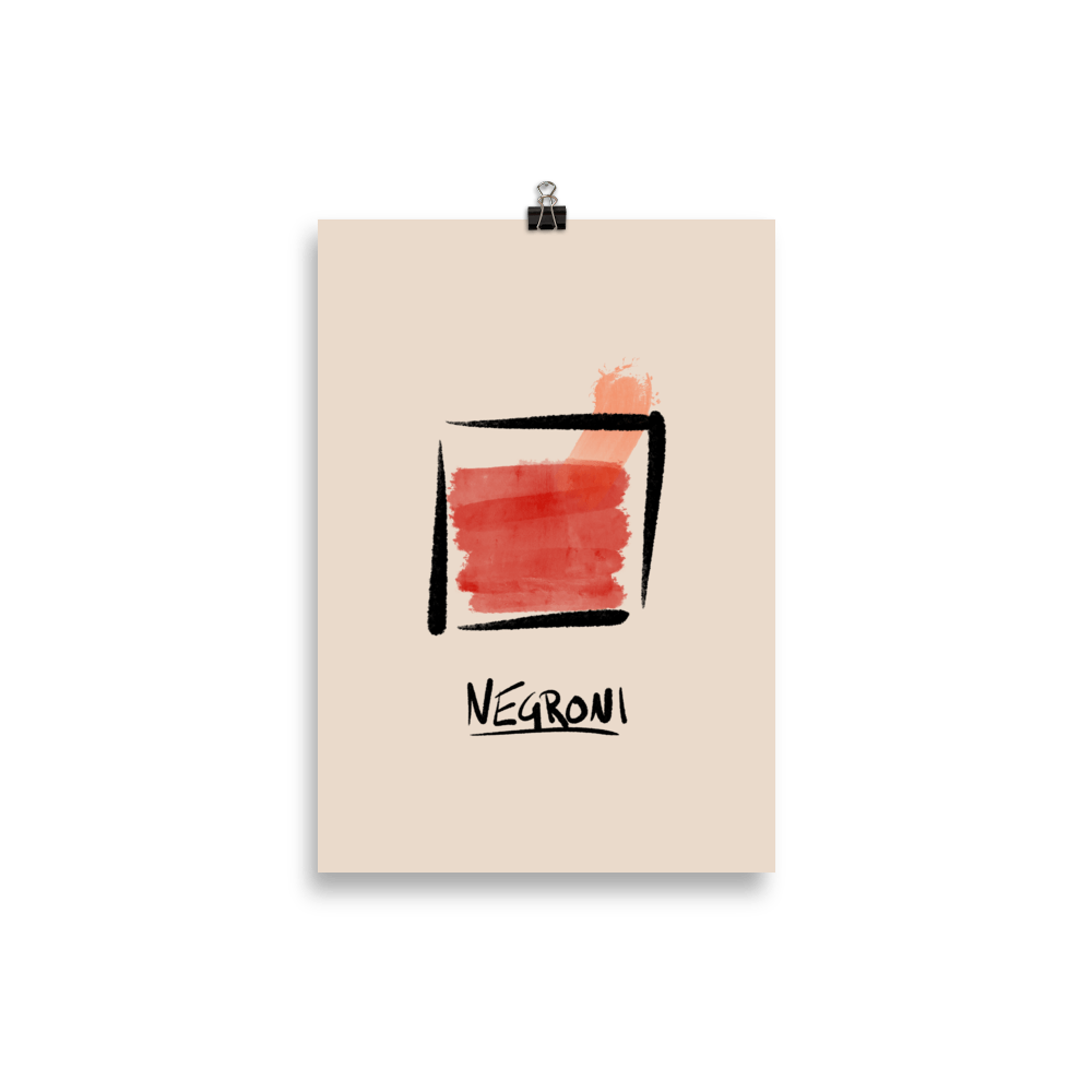 The Painted Negroni Poster - 21x30 cm - Cocktailored