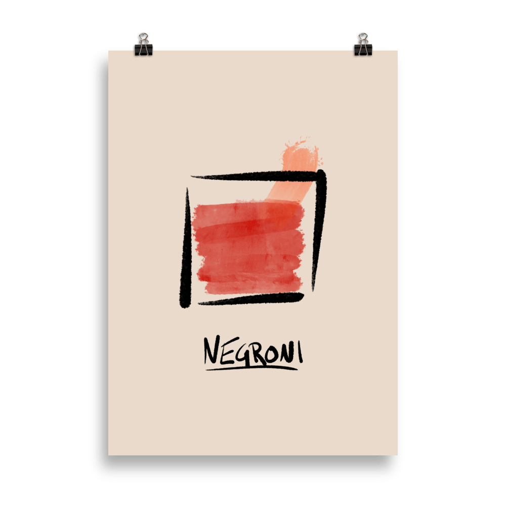 The Painted Negroni Poster - 50x70 cm - Cocktailored