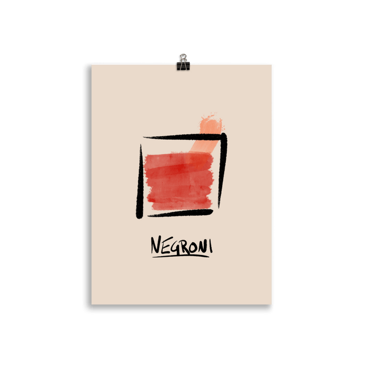 The Painted Negroni Poster - 30x40 cm - Cocktailored