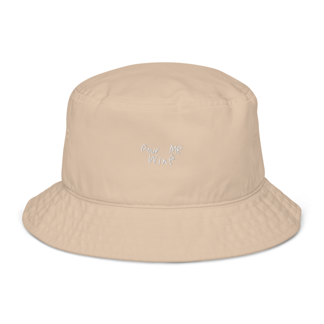 The Pour me Wine Organic bucket hat - Stone - Cocktailored