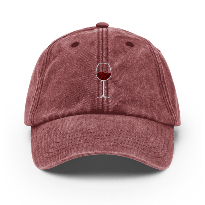 The Red Wine Glass. Vintage Hat - Vintage Red - Cocktailored