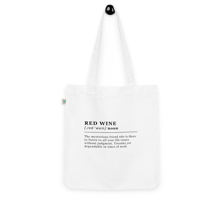 The Red Wine Organic tote bag - White - Cocktailored