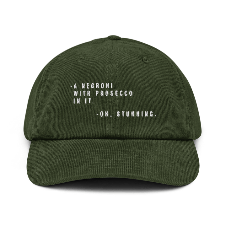 The Sbagliato Conversation Corduroy hat - Dark Olive - Cocktailored