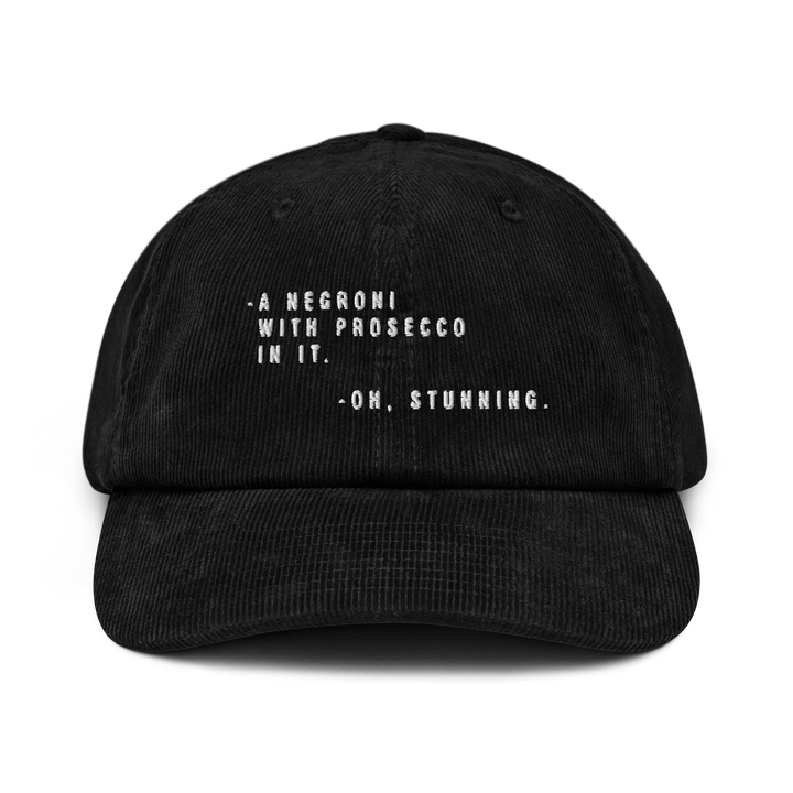 The Sbagliato Conversation Corduroy hat - Black - Cocktailored